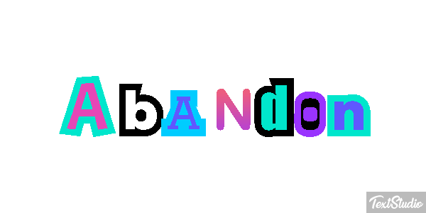 Abandon Text effect