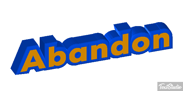 Abandon Text effect