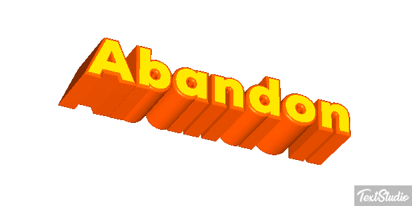 Abandon Text effect