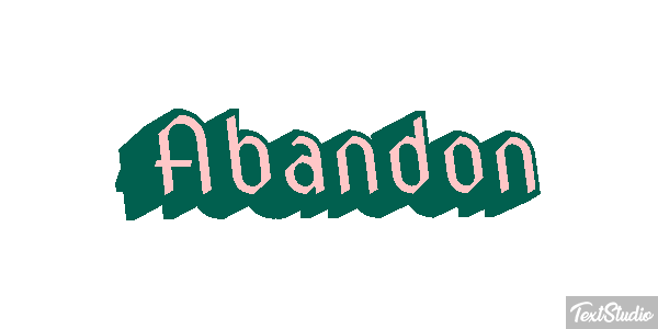 Abandon Text effect
