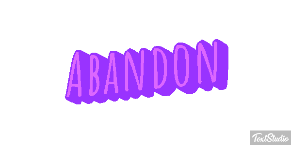 Abandon Text effect