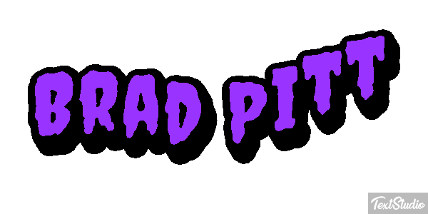 Brad Pitt Efeito do texto