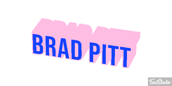 Brad Pitt Efeito do texto