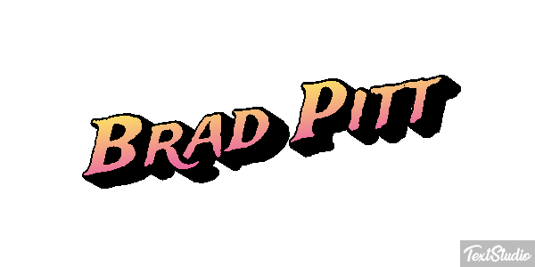Brad Pitt Efeito do texto