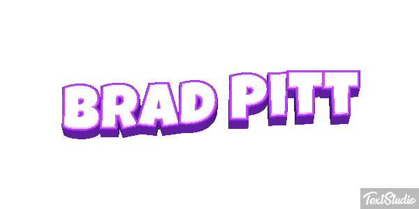 Brad Pitt Efeito do texto