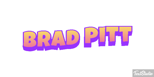 Brad Pitt Efeito do texto