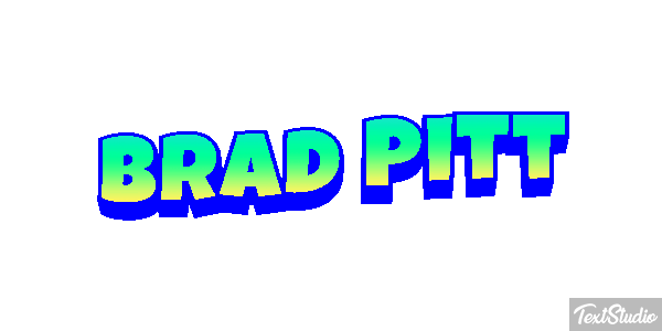 Brad Pitt Efeito do texto