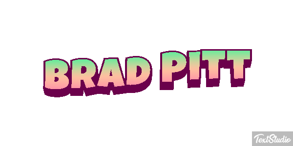 Brad Pitt Efeito do texto