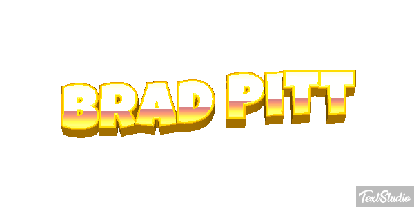Brad Pitt Efeito do texto