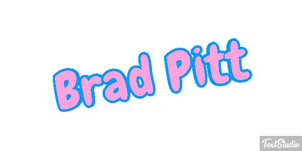 Brad Pitt Efeito do texto