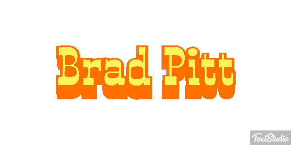 Brad Pitt Efeito do texto