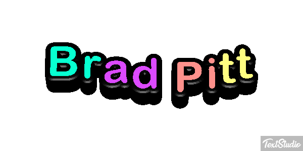 Brad Pitt Efeito do texto