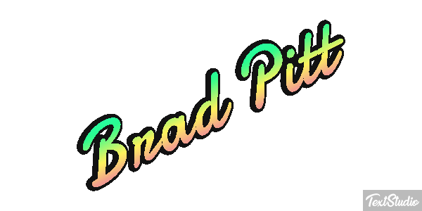 Brad Pitt Efeito do texto