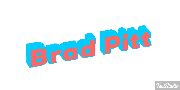Brad Pitt Efeito do texto