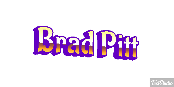 Brad Pitt Efeito do texto