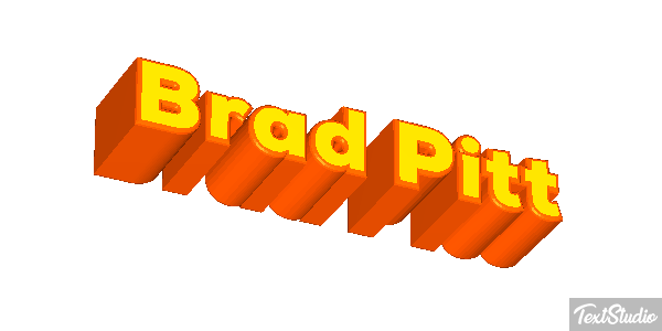Brad Pitt Efeito do texto