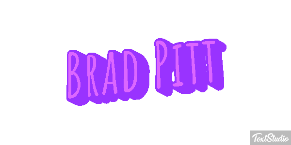 Brad Pitt Efeito do texto