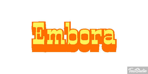 Embora Efeito do texto