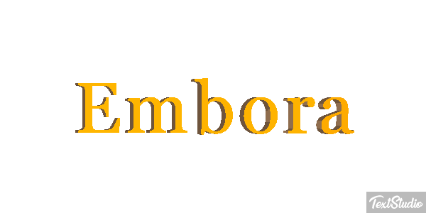 Embora Efeito do texto