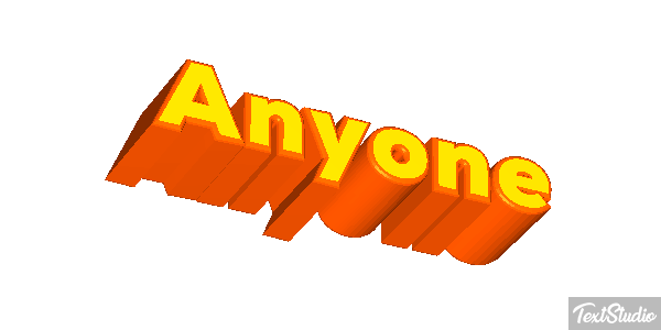 Anyone Text effect