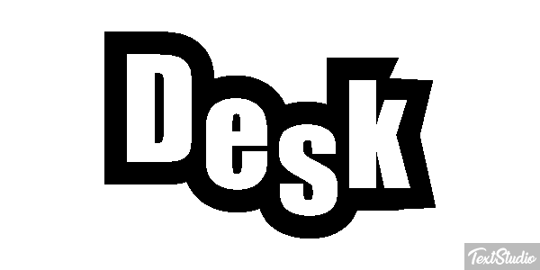 Desk Tekst effect