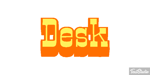 Desk Tekst effect