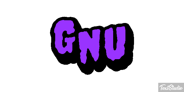 Gnu Text effect