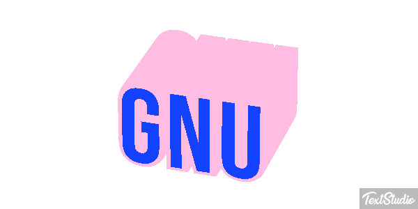 Gnu Text effect