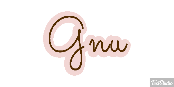 Gnu Text effect