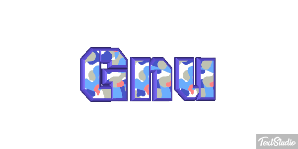 Gnu Text effect