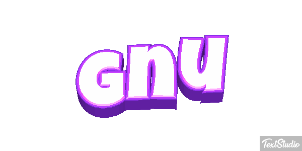Gnu Text effect