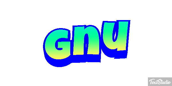 Gnu Text effect