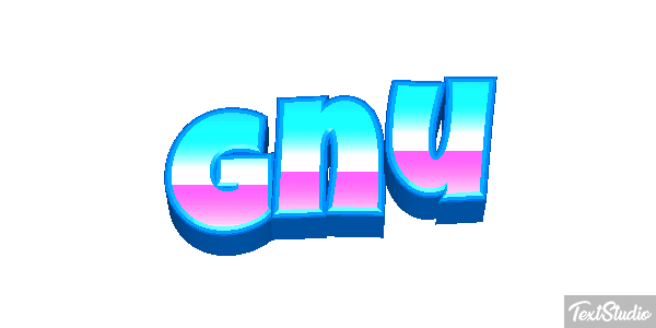 Gnu Text effect