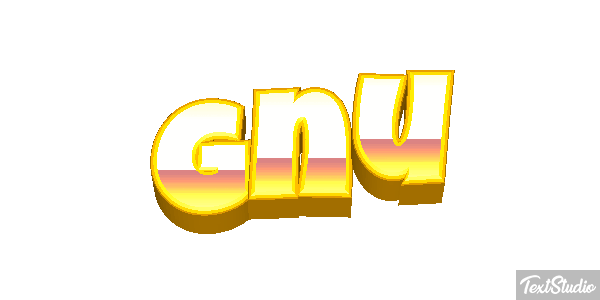 Gnu Text effect
