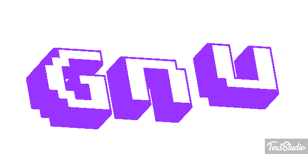 Gnu Text effect