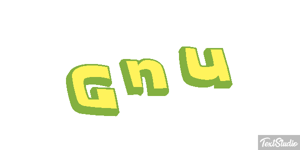Gnu Text effect
