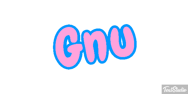 Gnu Text effect