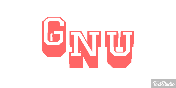Gnu Text effect