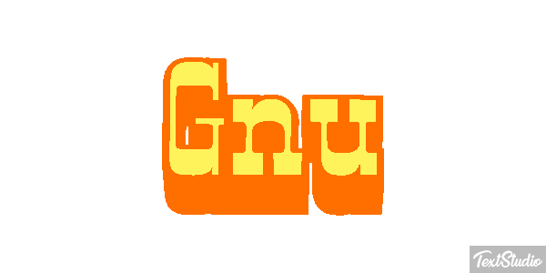 Gnu Text effect