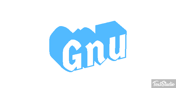 Gnu Text effect