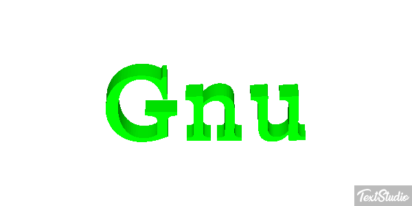 Gnu Text effect