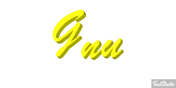 Gnu Text effect