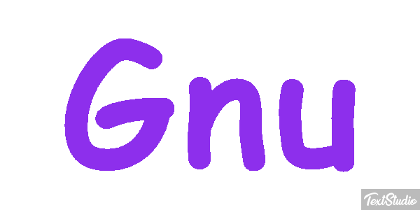 Gnu Text effect