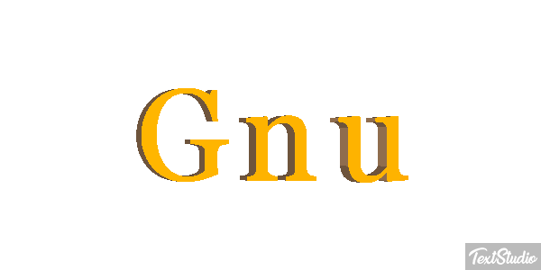 Gnu Text effect