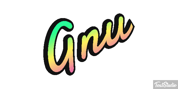 Gnu Text effect