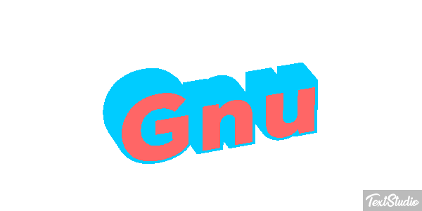 Gnu Text effect