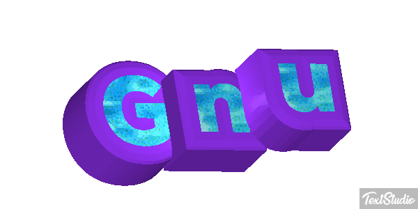 Gnu Text effect