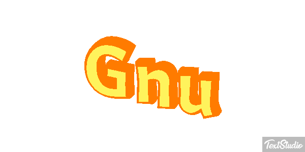 Gnu Text effect