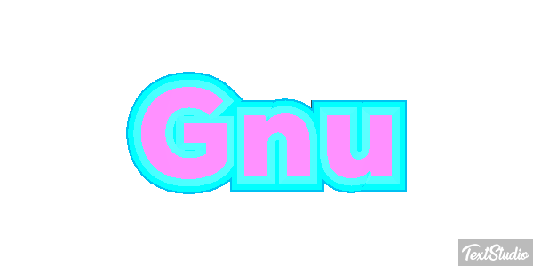 Gnu Text effect