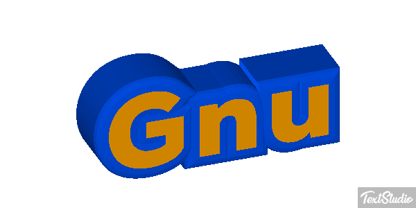 Gnu Text effect